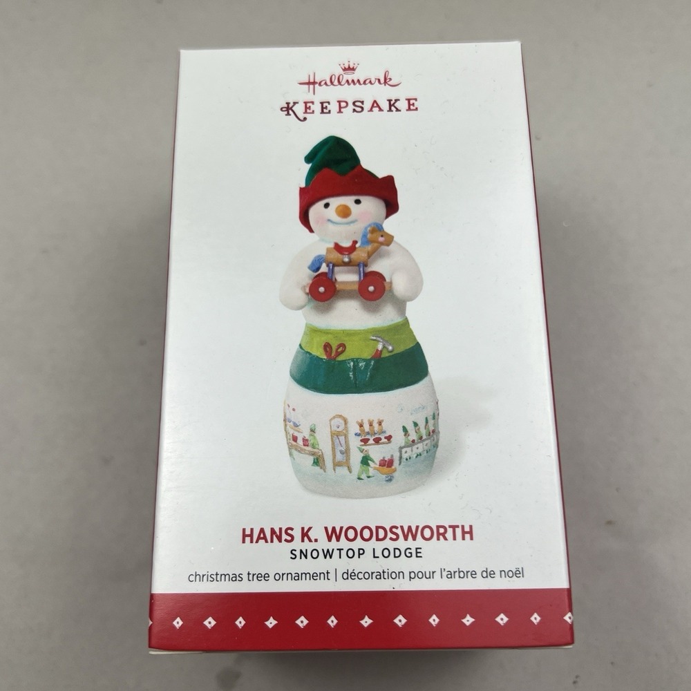 Hallmark 2015 Hans K Woodsworth Snowtop Lodge Series 11 Snowman‎ NIB